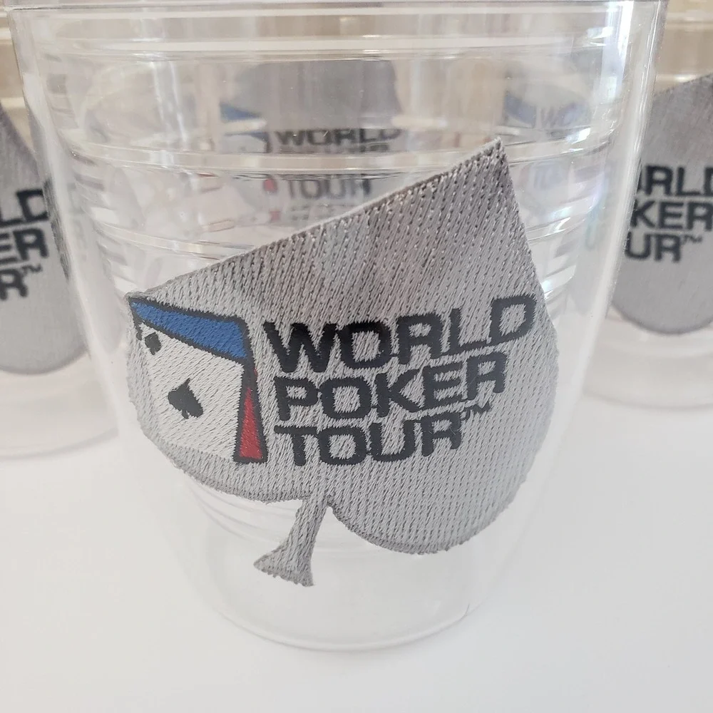 Tervis Tumbler World Poker Tour Set of Four 12oz Plastic Insulated Cups